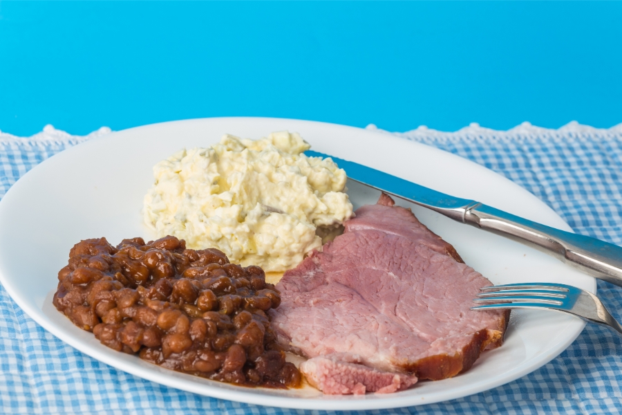 Ham and Baked Bean Supper
